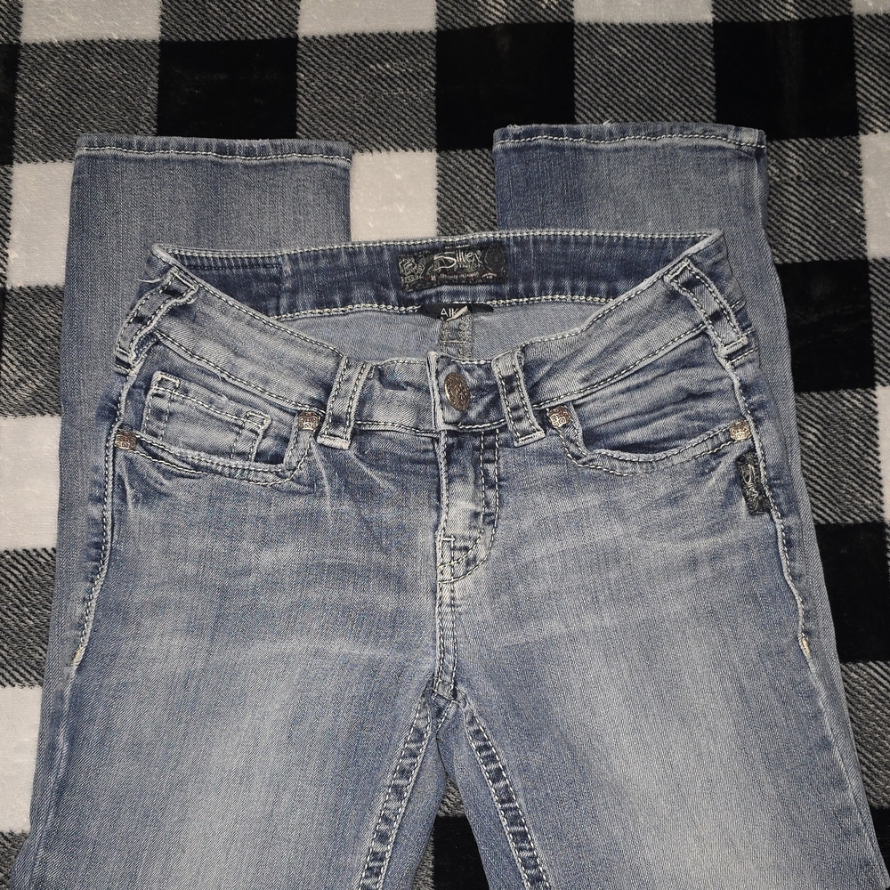 Silver Aiko Mid Capris with Natural Fading **SIZE 26×22 1/2